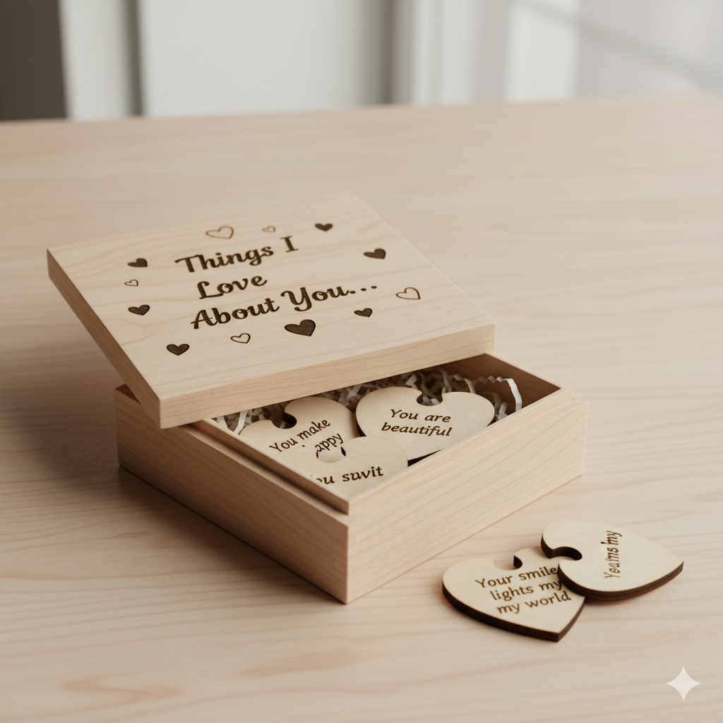 The "Things I Love About You" Heart Puzzle Box