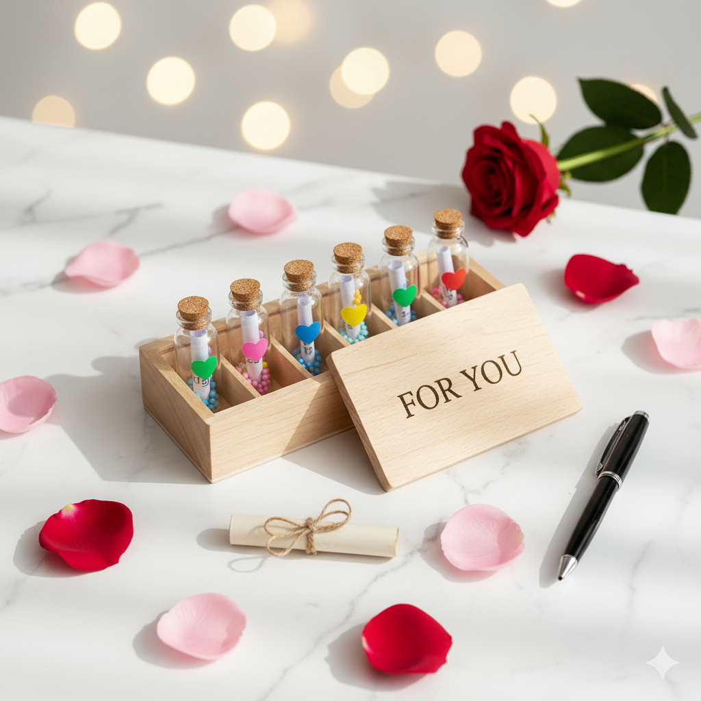 Unique Glass Wood Message for Couple Gift