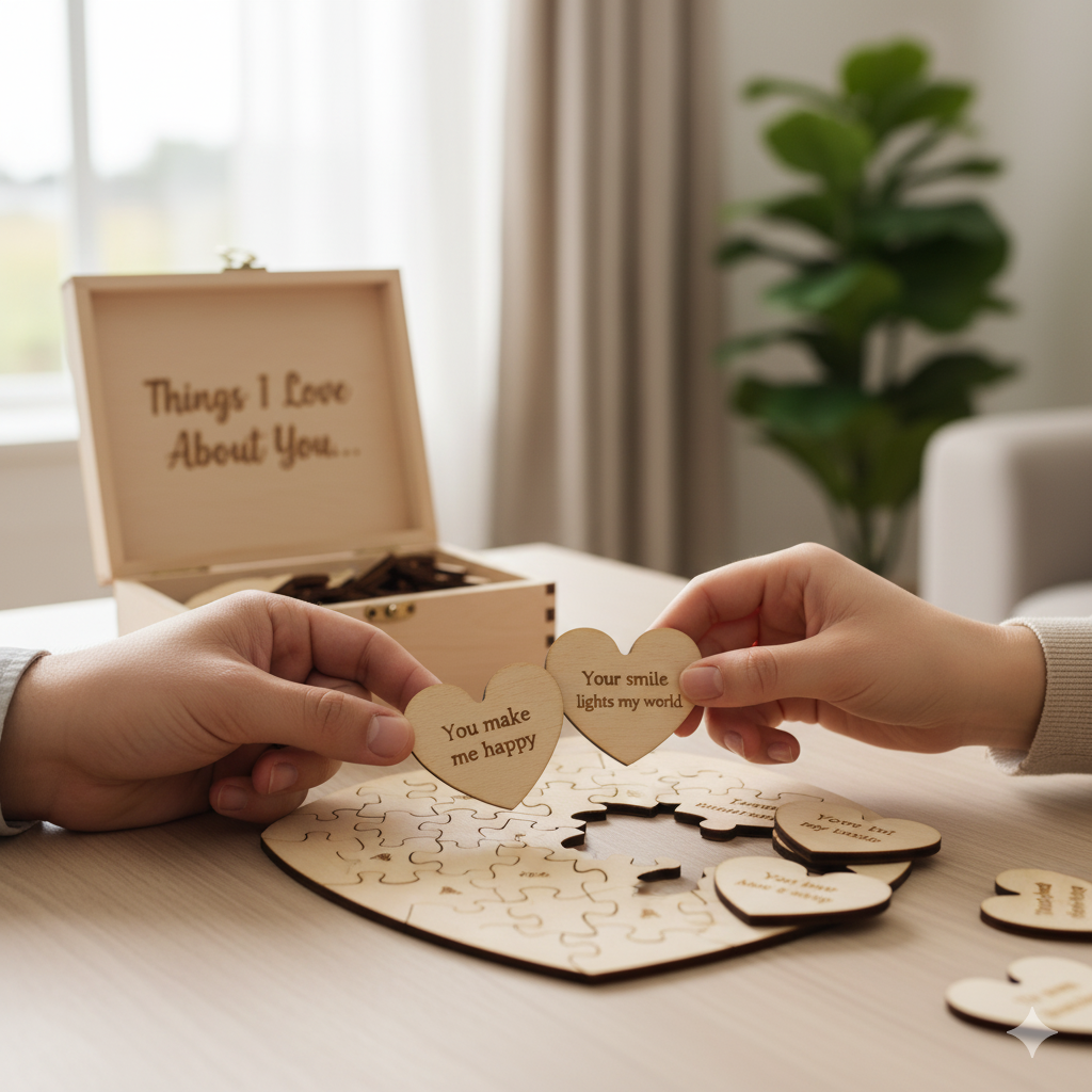 The "Things I Love About You" Heart Puzzle Box